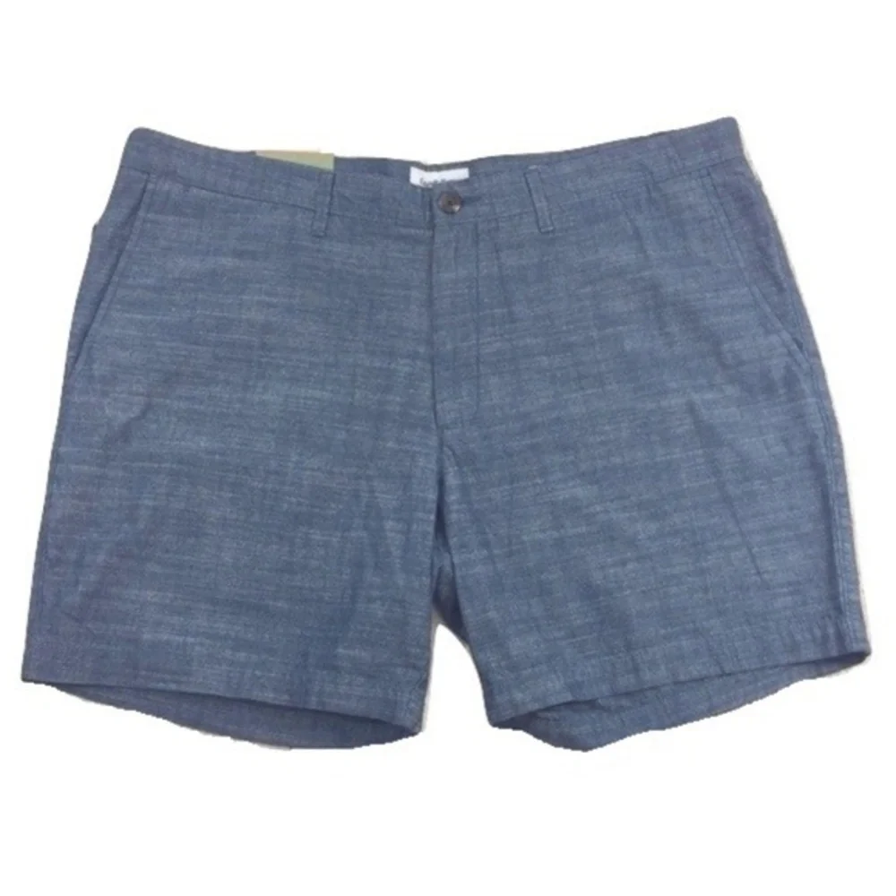 NWT Goodfellow Mens Size 40 or 42 Blue Flat Front Linden Chino Shorts NEW
